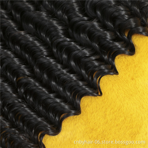 Wholesale Price 10A Deep Wave Bundles With Closure Brazilian Hair Weave Bundles With Closure Human Hair Bundles With Closure